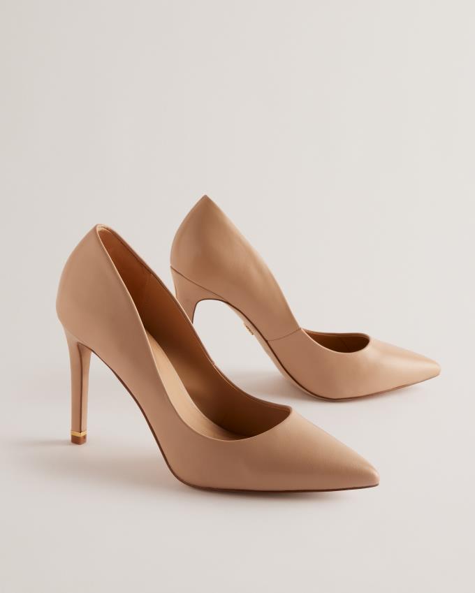 Chaussures à Talons Ted Baker Court With Embellished Heel Beige Femme | NXE-47638948